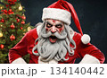 Image of zombie santa claus. Artificial intelligence.  134140442