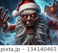 Image of zombie santa claus. Artificial intelligence.  134140465