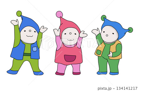 冬の子供をイメージしたキャラクター 134141217