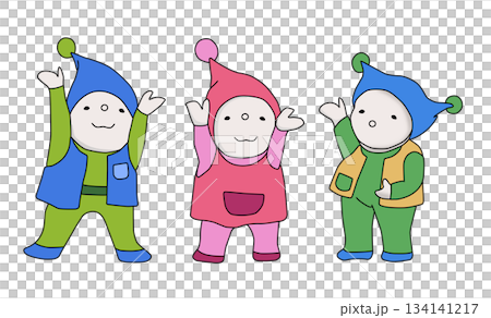 冬の子供をイメージしたキャラクター 134141217