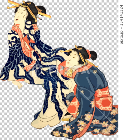 妓女們享受著涼爽的晚風 134141324