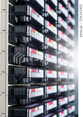 detail of hard disk array detail of hard disk array 134141402