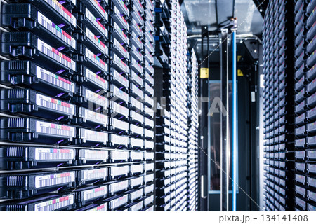 big data center storage with full of rack servers big data center storage with full of rack servers 134141408