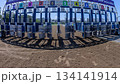 Horse Racing Starting Gate Inside Perspective Horse Racing Starting Gate Inside Perspective 134141914
