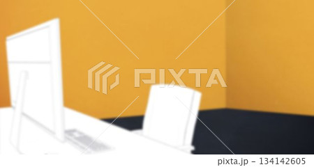 Office desk at digital composite workplace Office desk at digital composite workplace 134142605