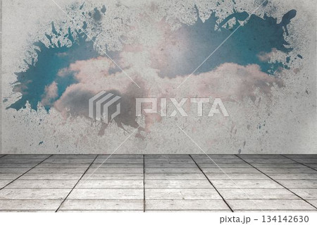 Splash showing cloudy sky 134142630