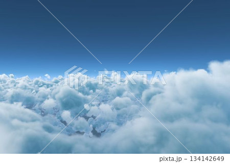 View of overcast against blue sky 134142649