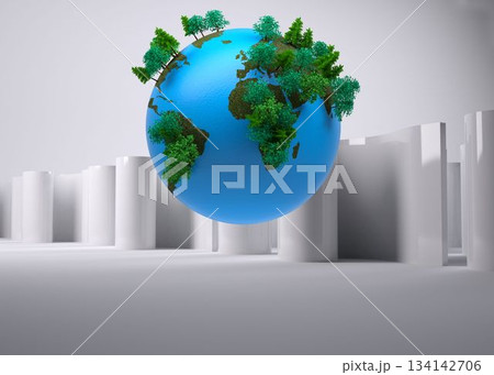 Globe on abstract background 134142706