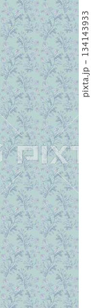 Assorted floral geometric and heart pattern panel designs in soft pastel colors 134143933