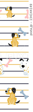 Assorted floral geometric and heart pattern panel designs in soft pastel colors 134144149