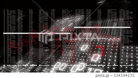 Displaying translucent red server rack...のイラスト素材 [134144172] - PIXTA