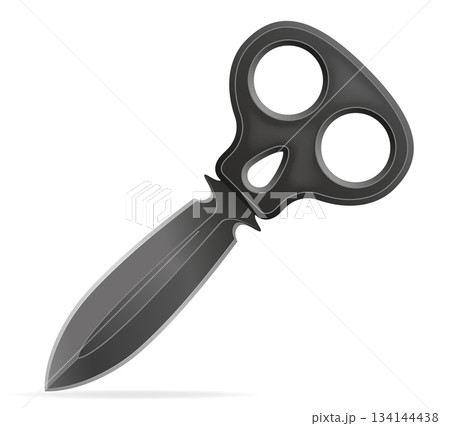 unusual original knife is a melee weapon vector illustration 134144438