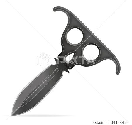 unusual original knife is a melee weapon vector illustration 134144439