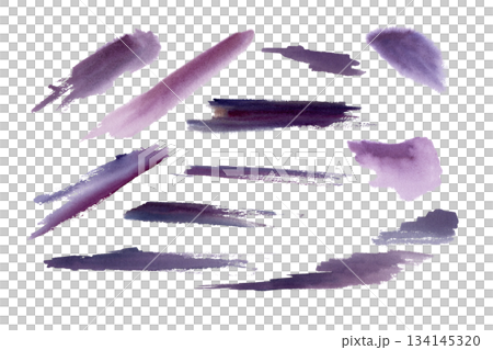 Abstract watercolor spots like long dark violet shadows cast in the golden hour light,elongated shapes.Minimalist set of soft,blended stains for graphic design,art projects,atmospheric backgrounds Abstract watercolor spots like long dark violet shadows cast in the golden hour light,elongated shapes.Minimalist set of soft,blended stains for graphic design,art projects,atmospheric backgrounds 134145320