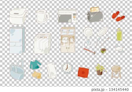 Daily necessities icon set 134145440
