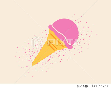 アイスクリームのイラスト アイスクリームのイラスト 134145764