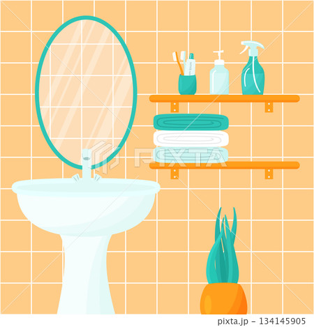 bathroom illustration with sink bathroom illustration with sink 134145905