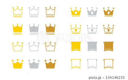 王冠・ランキング アイコンセット 王冠・ランキング アイコンセット 134146235