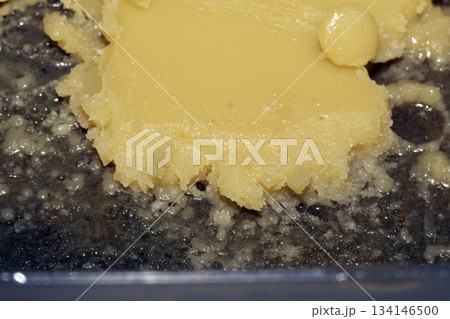 Rendered animal fat tallow lard melting chicken close up Rendered animal fat tallow lard melting chicken close up 134146500