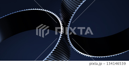 3D Abstract Technology Background with Black Helios Gears 3D Abstract Technology Background with Black Helios Gears 134146539
