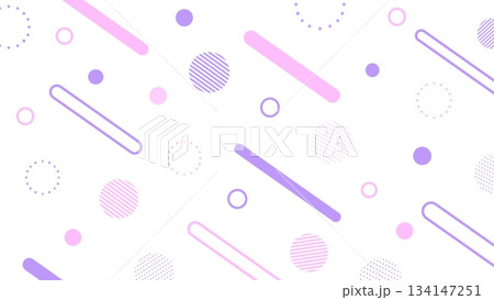 ポップでカラフルなかわいい幾何学的背景 ポップでカラフルなかわいい幾何学的背景 134147251
