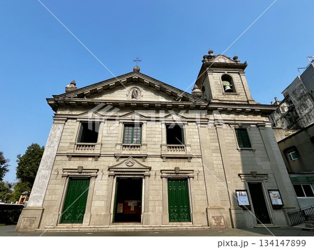 世界遺産に登録されたマカオ歴史市街地区の風景 134147899