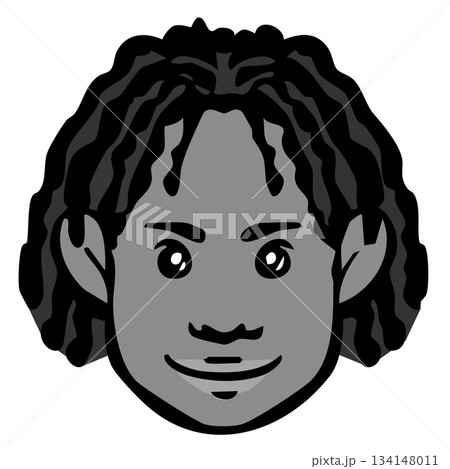 モノクロアイコン_人物・女性・外国人・国籍 モノクロアイコン_人物・女性・外国人・国籍 134148011