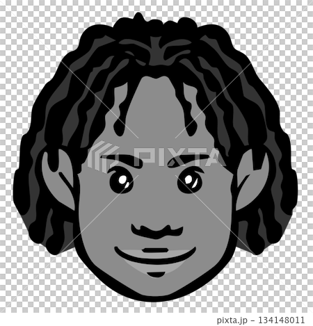 モノクロアイコン_人物・女性・外国人・国籍 モノクロアイコン_人物・女性・外国人・国籍 134148011