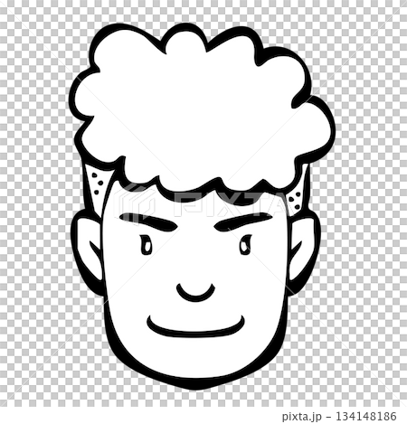 【線画】アイコン_人物・男性・外国人・国籍のイラスト素材 [134148186] - PIXTA