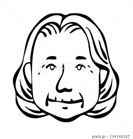 【線画】アイコン_人物・シニア・外国人・国籍 134148187