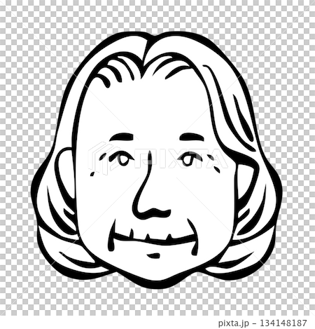 【線画】アイコン_人物・シニア・外国人・国籍 134148187