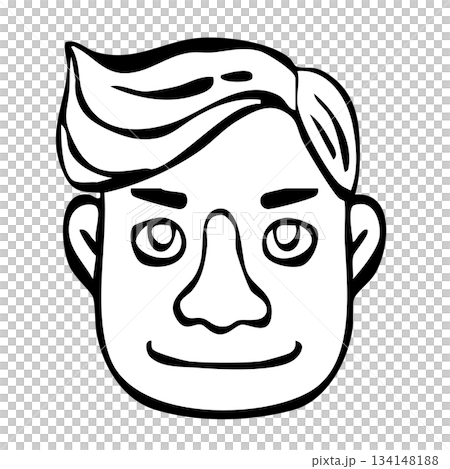 【線画】アイコン_人物・男性・外国人・国籍 【線画】アイコン_人物・男性・外国人・国籍 134148188