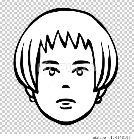 [線條畫] 圖示_人物、女性、外國人、國籍 134148192