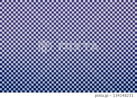 紺色の布生地に白色の市松模様のグラデーションがある背景画像2 134148231