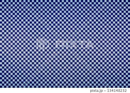 紺色の布生地に白色の市松模様のグラデーションがある背景画像3 134148232