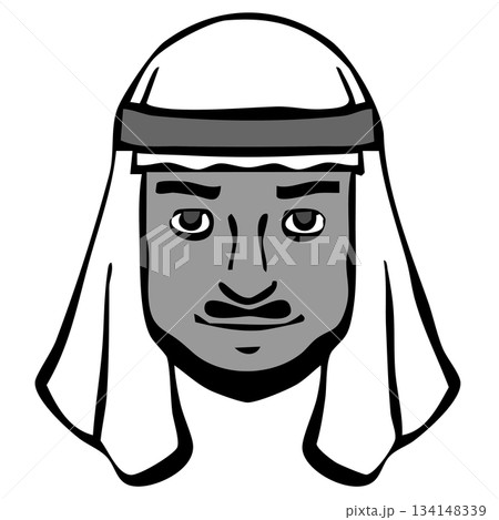 モノクロアイコン_人物・男性・外国人・国籍 134148339