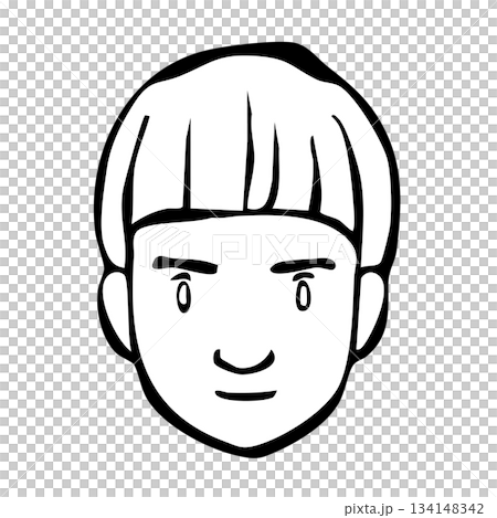 [Line drawing] Icons_People, Children, Boys 134148342