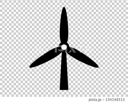 Wind power generation icon monotone Wind power generation icon monotone 134148513