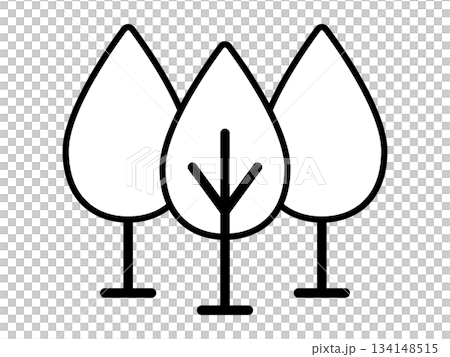 森林圖示單色 森林圖示單色 134148515