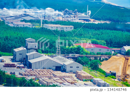 秋田港の風景（セリオンタワーから撮影） 134148746