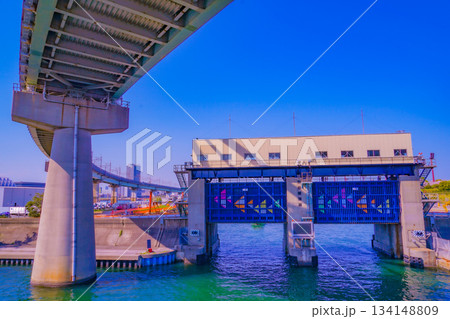都市の水門（江東区） 134148809
