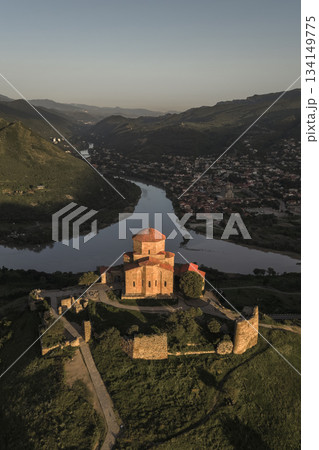 Aerial view of Jvari Monastery 134149775