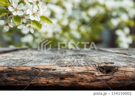Empty old wooden table background Empty old wooden table background 134150002