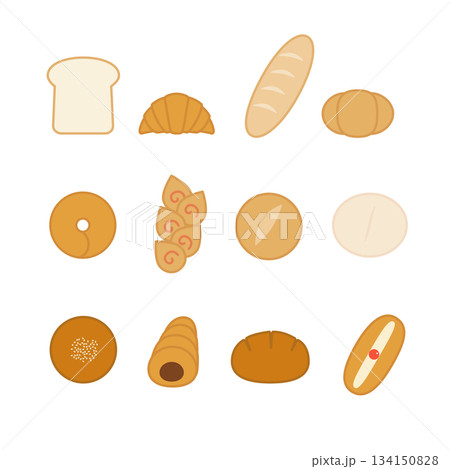 いろいろなパンのイラスト 134150828
