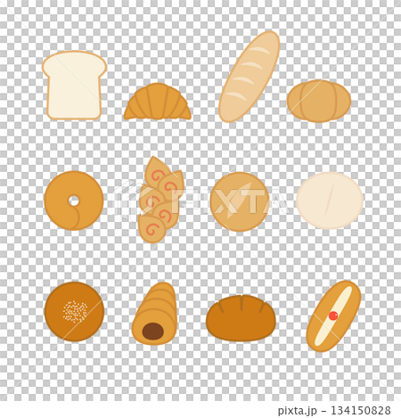 いろいろなパンのイラスト 134150828