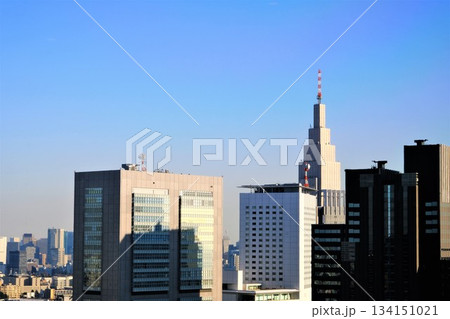 ドコモタワーのある新宿の都市風景 ドコモタワーのある新宿の都市風景 134151021