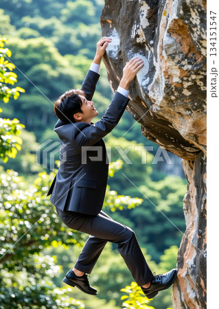 クライミングするビジネスマン 134151547