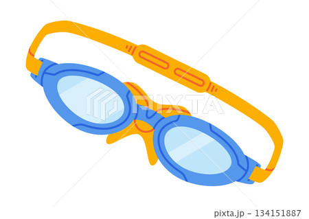 Swimming Mask and Goggles for Diving Underwater Vector Illustration Swimming Mask and Goggles for Diving Underwater Vector Illustration 134151887