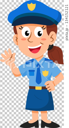 Police officer women cartoon character, professions, job occupations, and specializations. Police officer women cartoon character, professions, job occupations, and specializations. 134152121