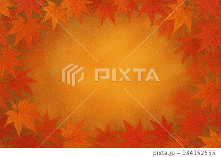 フレーム素材 紅葉 もみじ 秋 砂絵調 フレーム素材 紅葉 もみじ 秋 砂絵調 134152555